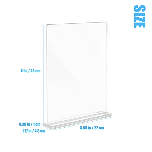3 Pack Acrylic Sign Holder, 8.5 x 11 inches Clear Table Menu Display Stand Desktop Display Stand Paper Holder Table Top Sign Holder Suitable for Restaurants, Office, Home, Store | The Storepaperoomates Retail Market - Fast Affordable Shopping
