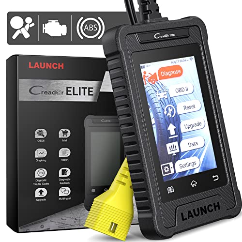 LAUNCH OBD2 Scanner Creader Elite CRE300 , ABS Scanner with Full OBD2 Functions, SRS Scan Tool Check Engine Code Reader, Touchscreen, Car Scanner for DIYers and Professionals