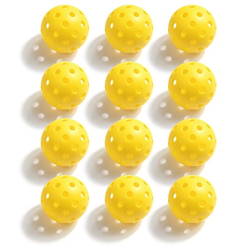Geekman Pickleball, Premium 40 Holes Pickleball Balls for Outdoor Sport, USAPA Standard for Pickleball Sport, True Flight, Highly Durable and Consistent Bounce, Outdoor Pickleball Set of 12 Pack | The Storepaperoomates Retail Market - Fast Affordable Shopping