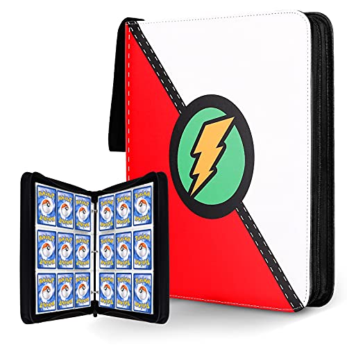 9-Pockets Trading Card Binder for Pokemon Cards, 720PCS Card Holder Binder Case, Zipper Card Collector Album with 40 Removable Sleeves for Kids Boys Girls