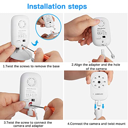 oioaahkeo Baby Monitor Mount Crib Mount for ANMEATE SM24 Baby Monitor, GoodBaby UU24 and Babysense V24US Video Baby Monitor(NOT Included) No Drilling | The Storepaperoomates Retail Market - Fast Affordable Shopping