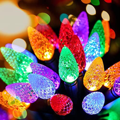 Bestregerd C6 Strawberry String Lights Indoor Outdoor, 16.4 Feet Christmas Lights with 50 LED and 8 Light Modes with Auto On/Off Time Lights for Patio, Easter, Garden Yard, Bedroom, Party Decor