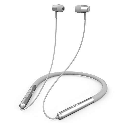 Tecno Magnetic Wireless Bluetooth Headphones, Neckband Bluetooth Headphones with Microphone, Headphones Wireless Bluetooth 5.2 for Workout Running, Grey
