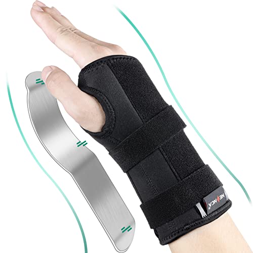 NEENCA Wrist Brace, Adjustable Night Sleep Wrist Support Brace with Splints, Palm Wrist Orthosis without thumb – Fits Both Hands – Help With Carpal Tunnel, Relieve and Treat Wrist Pain or Injuries