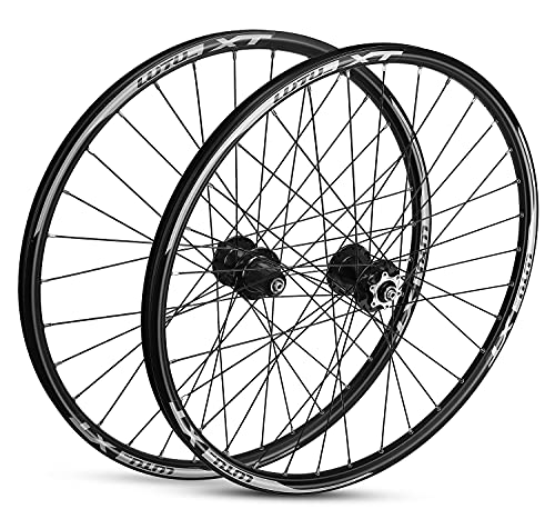 MZPWJD 26”27.5in 29er MTB Wheelset Disc Brake Wheels Bike Rim Mountain Bike Bicycle Accessories 7 8 9 10 11 Speed Cassette Sealed Bearing Qr 32 Spokes for 1.75-2.30 Tires