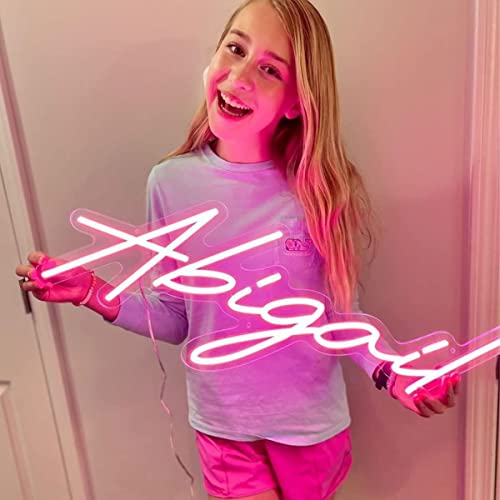Custom Neon Signs for Wall Decor Bedroom Decor Personalized Large Pink Neon LED Light Signs Bedroom Decor Wedding Birthday Party Decor for Women