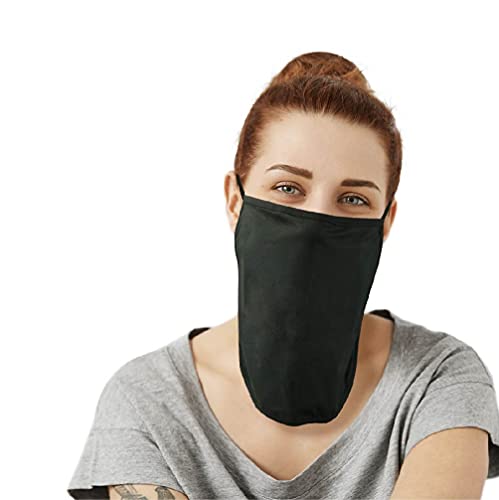 Lightweight Breathable Open Bottom Face Mask | Loose Gym Face Mask | Half Neck Gaiter for Men & Women with Adjustable Ear Straps | 1 Masks