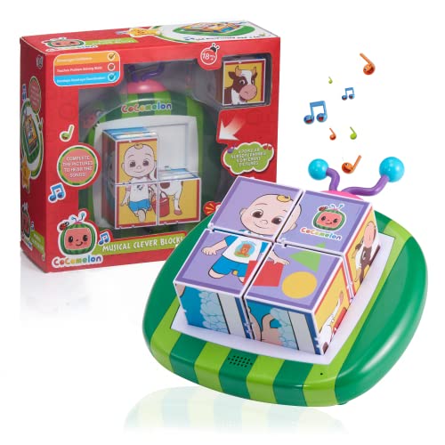 Wow! PODS CoComelon Toys Musical Clever Building Blocks | Pre-School Learning Toy That Plays 6 Nursery Rhyme Songs | for Toddlers Both Girls and Boys 2, 3, 4 and 5 Years Old