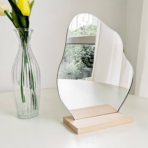 Aesthetic Room Decor Desk Mirror, Decorative Locker Mirror, Cute Room Decor Aesthetic Table Frameless Mirror, Asymmetrical Cloud Mirror