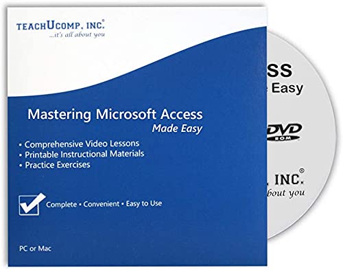 TEACHUCOMP Video Training Tutorial for Microsoft Access 2019 and 365 DVD-ROM Course and PDF Manual