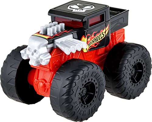 Hot Wheels Monster Trucks Roarin’ Wreckers, 1 1:43 Scale Truck with Lights & Sounds, Plays Truck’s Theme Song, Toy for Kids 3 Years Old & Older