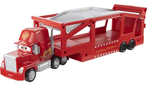 Disney And Pixar Cars Mack Hauler, 13-Inch Toy Transporter Truck With Ramp & Carry Storage For 12 Vehicles, Gift For Kids Ages 4 Years Old & Up