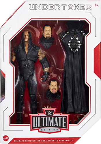 WWE Ultimate Edition Undertaker Action Figure, 6-inch Collectible with Extra Heads, Swappable Hands & Wrestlemania XIV Entrance Jacket for Ages 8 Years Old & Up | The Storepaperoomates Retail Market - Fast Affordable Shopping