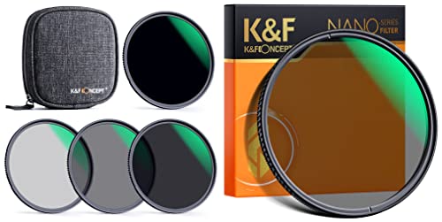 77mm ND4/ ND8/ND64/ND100/ CPL Filter Kit (5 Pcs) with 28 Multi-Layer Coated