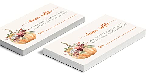 Pumpkin Diaper Raffle Tickets (25 Pack) Baby Shower Games Halloween – Floral Invitation Insert Cards – Guests Fill-In to Win Prize Drawings – Size 2×4 | The Storepaperoomates Retail Market - Fast Affordable Shopping