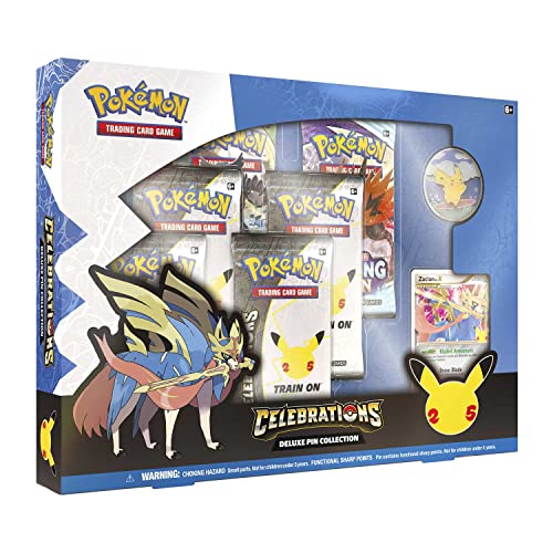 Pokémon TCG: Celebrations Deluxe Pin Zacian LV.X Booster Collection Box