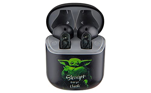 eKids Disney Mandalorian The Child Bluetooth Earbuds with Microphone, Kids Wireless Earbuds with Charging Case for Ear Buds, for Fans of Star Wars Gifts and Merchandise