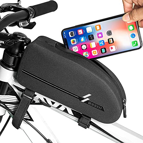 CbRSPORTS Bike Top Tube Bag Fully Waterproof Bicycle Front Frame Energy Bag Cycling Accessories Pack Fuel-Tank Bag Bike Phone Bag Pouch 840D for Riding Mountain Road Racing Touring