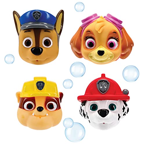 Nickelodeon’s PAW Patrol Chase, Marshall, Rubble, and Skye Squirt Toy Set for Childrens’ Bath Time Fun, Multicolor, 4 Piece