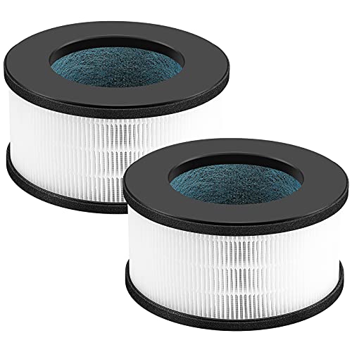 2 Pack AF-3222 H13 True HEPA Replacement Filter Compatible with Bulex AF-3222 Device, H13 Grade True HEPA Filter and Activated Carbon Filter Set