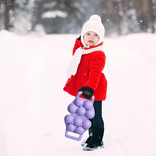 2 Pack Snowball Makers 5 in 1 Snowball Maker Portable Snowball Maker Tool with Handle for Snow Ball Fights Outdoor Winter Snow Sand Toys for Kids and Adults (Purple, Pink) | The Storepaperoomates Retail Market - Fast Affordable Shopping