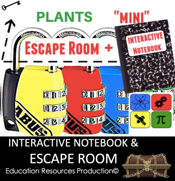 Plants Interactive Notebook & Escape Room Combination Bundle