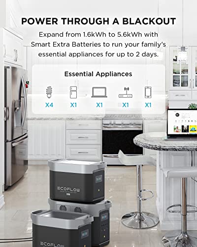 EF ECOFLOW DELTA Max (1600) Portable Power Station, 1612Wh Expandable Capacity with 6 x 2000W (5000W Surge) AC Outlets, Solar Generator for Home Backup, Emergency, Outdoor Camping or RV Travel | The Storepaperoomates Retail Market - Fast Affordable Shopping