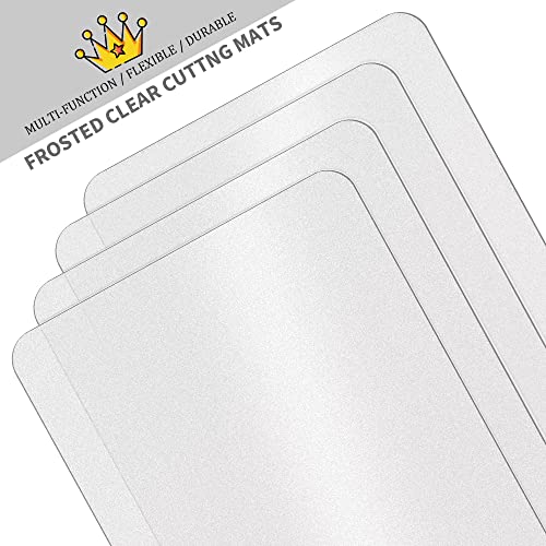 YEXPRESS 15 Pack Plastic Cutting Board Mats, Frosted Clear Flexible Kitchen Cutting Board, Plastic Placemats Table Mats, 17 x 11 Inches | The Storepaperoomates Retail Market - Fast Affordable Shopping