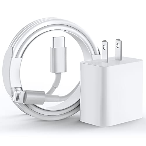 Fast iPhone Charger [Apple MFi Certified] 10FT Long Fast Charging Type-C USB C to Lightning Cable Cord 20W Wall Charger Block Plug Compatible iPhone 14 Plus/14 Pro Max/13/13 Pro/12 Mini/11/Xs Max/XR/X