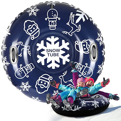 Kakashi Snow Tube Inflatable Snow Sled for Kids and Adults – Heavy Duty Snow Sledding