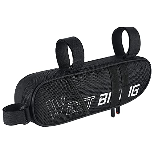 BESPORTBLE Bike Handlebar Frame Bag Bicycle Top Tube Bag Waterproof Cycling Front Frame Bag Triangle Pouch for Mountain Bike Accessories Black