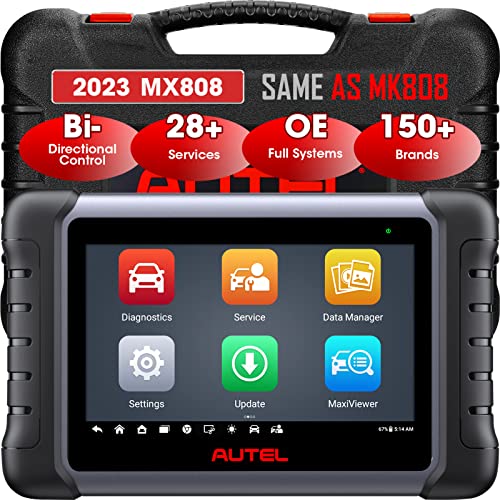 Autel Scanner MaxiCheck MX808 2023: Same as MaxiCOM MK808S/MK808 Bidirectional Scan Tool with 28+ Services, All Systems Diagnosis, FCA AutoAuth, Equal MK808BT Pro/MP808S Pro Work with MV105/MV108
