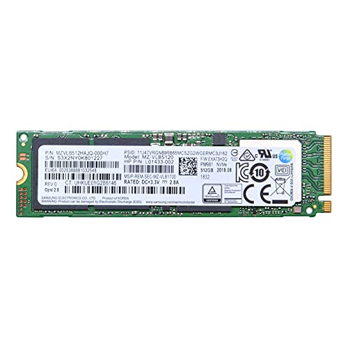 Sinobright PM981 Series MZ-VLB5120 512GB TLC PCI-Express Gen 3.0 x4 NVMe M.2 2280 Solid State Drive (Bulk, No Retail Packaging)