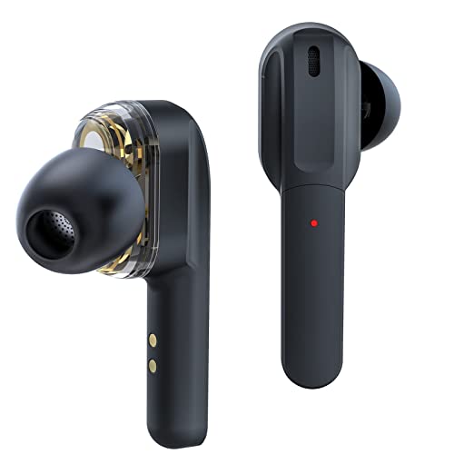 Hiteblaz Extra Bass Wireless Earbuds, Dual 8MM Drivers with Big Bass, 35 Hours Playtime, Bluetooth 5.0 Headphones with Premium Deep Bass, IPX5 Waterproof, High Sound Quality, USB-C Fast Charge L50