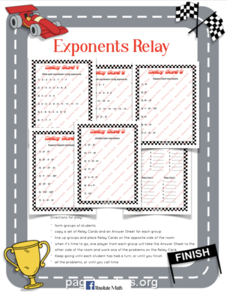 Exponents Relay