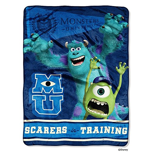 The Northwest Company Disney Monsters Inc University Scarers in Training Micro Raschel Throw Blanket 46″x60″ (116cm x 152cm)