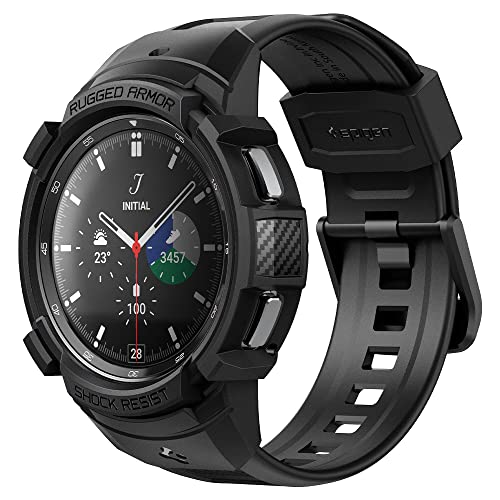 Spigen Rugged Armor Pro Designed for Galaxy Watch 4 Classic Case with Band 46mm (2021) – Black