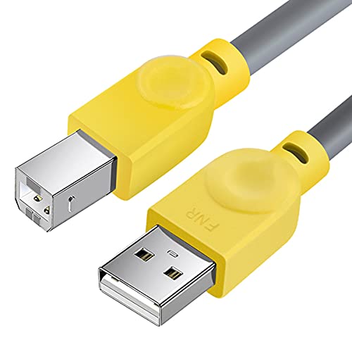 SUEWIO 5 Feet USB B MIDI Cable for Instruments, USB 2.0 Type A to Type B Printer Cable Cord, Compatible with Piano, Midi Controller, Midi Keyboard, Audio Interface Recording, USB Microphone and More