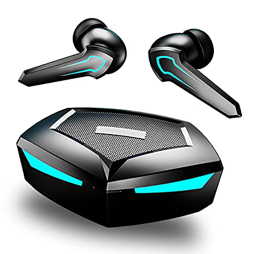 KOKMP30 Bluetooth Headphones, TWS 5.1 Wireless Earbuds 3D Stereo in-Ear Headset with Hand-Free Touch Control Charging Case Auto Connection for Android iOS, for Gaming Music (Black)