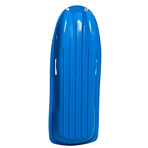 Joyin Snow Sled, 46’’ Heavy Duty Durable Two Rider Plastic Downhill Toboggan Slippery Racer for Outdoor Sledding for Kids and Adults’ Family Holiday Winter Activity (Blue) | The Storepaperoomates Retail Market - Fast Affordable Shopping