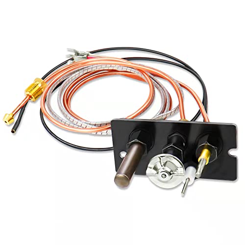 kalageen 10002264 Propane & Natural Gas Fireplace Pilot Assembly, Include Pilot Tube, Thermocouple, Thermopile, and Ignitor Wire. Used for Fireplaces and Stoves.