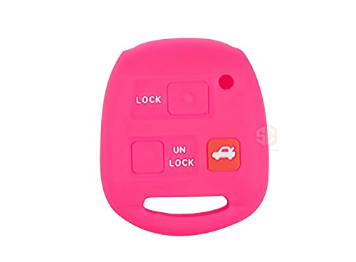 SiliconeCovers 1x New Key Fob Remote Fobik Silicone Cover Fit For & Compatible With LEXUS – HYQ12BBT-SC18, Pink