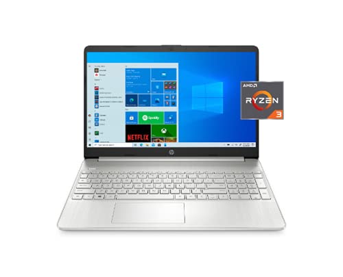 HP 15.6 FHD Ryzen3-3250 8GB RAM 128GB SSD, Sliver, Windows 10 Home in S Mode, HoatLou Mouse pad