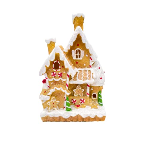 LED Lighted Gingerbread House Christmas Decoration Holiday Table Décor Traditional Candy Cottage Holiday Collections