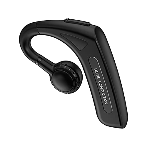 schicj133mm Bone Conduction Headphones – 1Pc M-618 Bone Conduction Earphone Waterproof Long Standby Time Earhook Bluetooth-Compatible 5.1 Wireless Single Headset for Business – Black