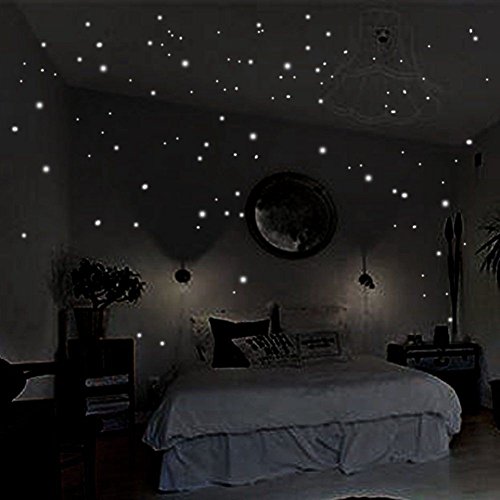 dSNAPoutof Glow in The Dark Wall Stickers, Dots Luminous Wall Decals Ceiling Decals for Kids Room Home Decor Children’s Room Bedroom Girl 104Pcs / 407pcs (Luminous, 407pcs)