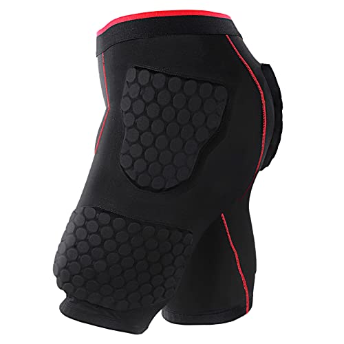 Hozzen Protective Padded Shorts – Hip Protector EVA Padded, High Elastic Fabric for Riding, Skateboarding, Skiing, Ice Hockey