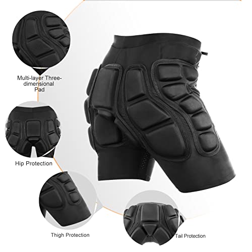 Relaxyee Protection Hip Pads 3D EVA Padded Compression Shorts Snowboarding Impact Shorts Protective Shorts Gear ​for Skate Skiing Butt Hip Tailbone Protection | The Storepaperoomates Retail Market - Fast Affordable Shopping