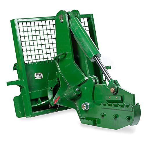 Titan Attachments 12″ Rotating Tree Shear Attachment 5″ Cylinder for JD Hook and Pin Loaders