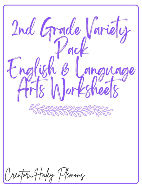 2nd Grade English and Language Arts Variety Workbook